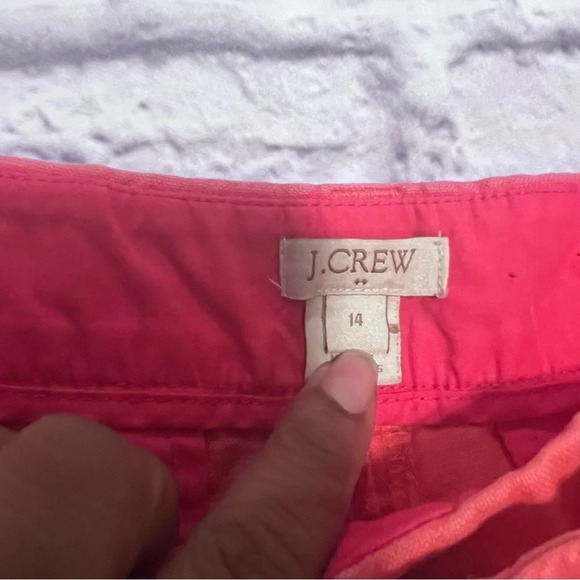 J. Crew Scallop Shorts Cute Casual Everyday Pink Shorts Size 14‎ - Picture 2 of 4